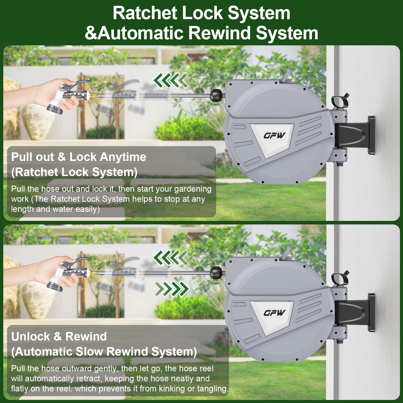 FlexRetract™ Retractable Hose Reel
