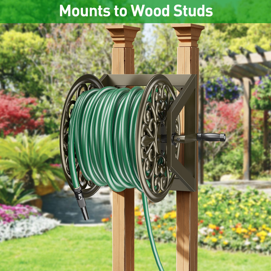 DualMount™ Decorative Garden Hose Reel