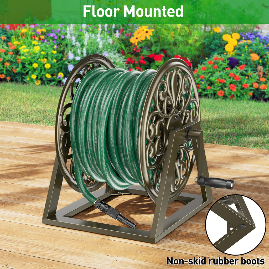 DualMount™ Decorative Garden Hose Reel