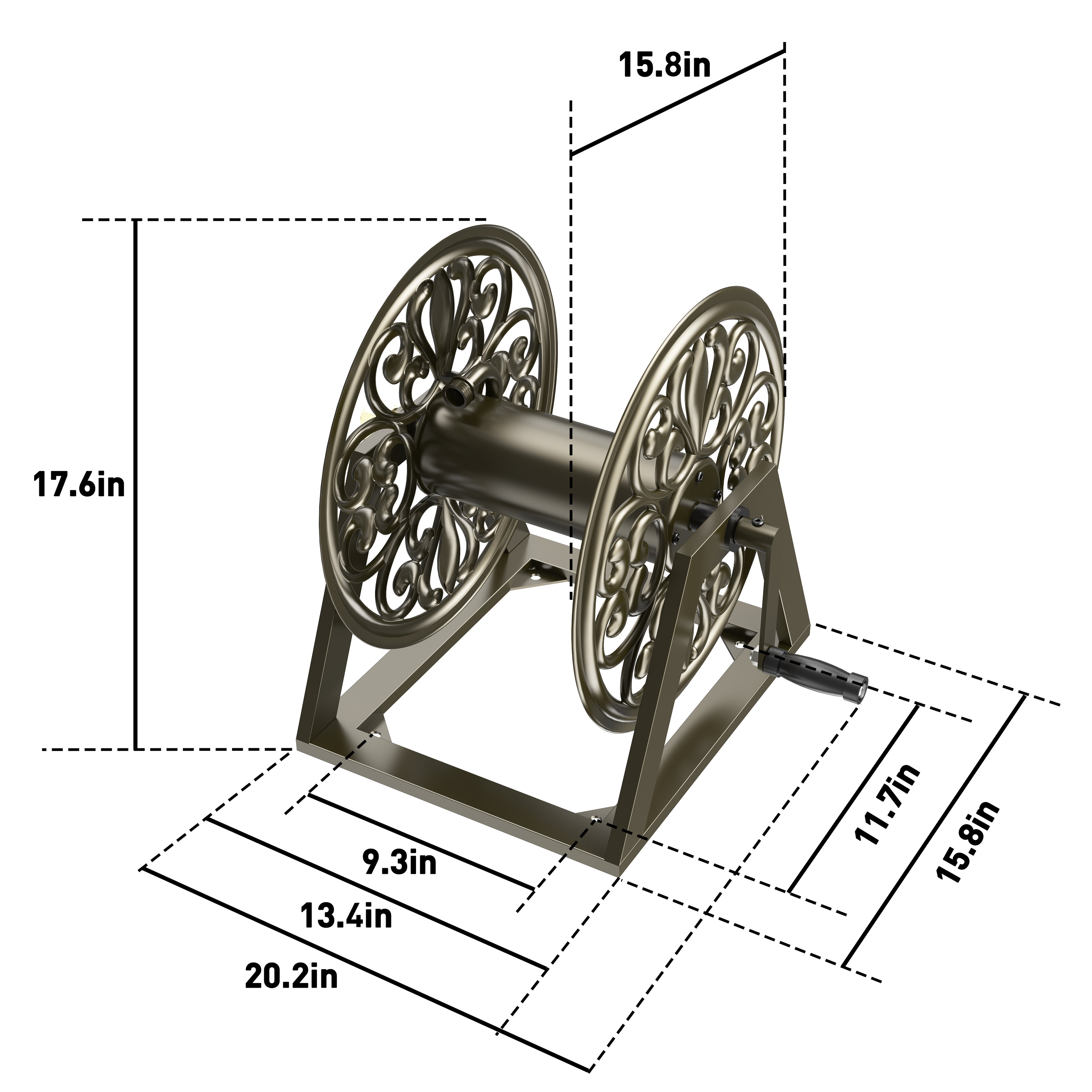 DualMount™ Decorative Garden Hose Reel