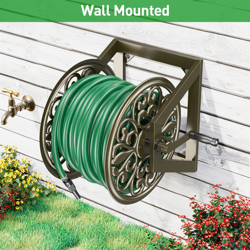 DualMount™ Decorative Garden Hose Reel